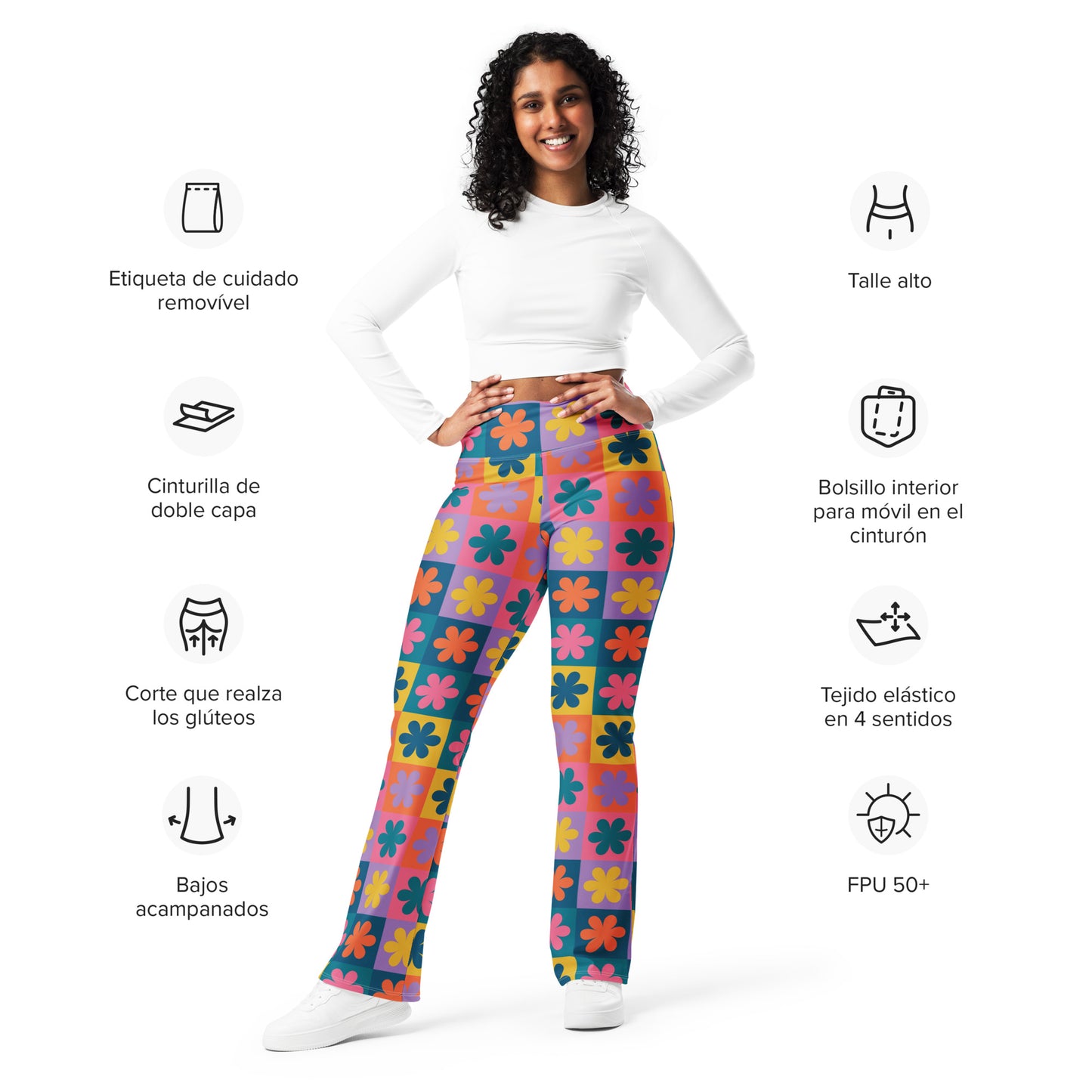 Retro Daisy Flare Pants