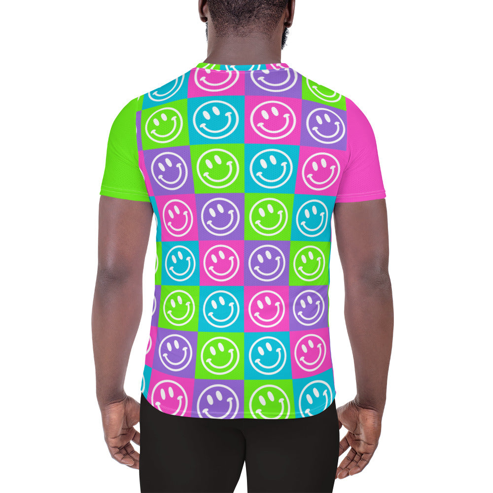 Bright Checker Smile Athletic T-shirt