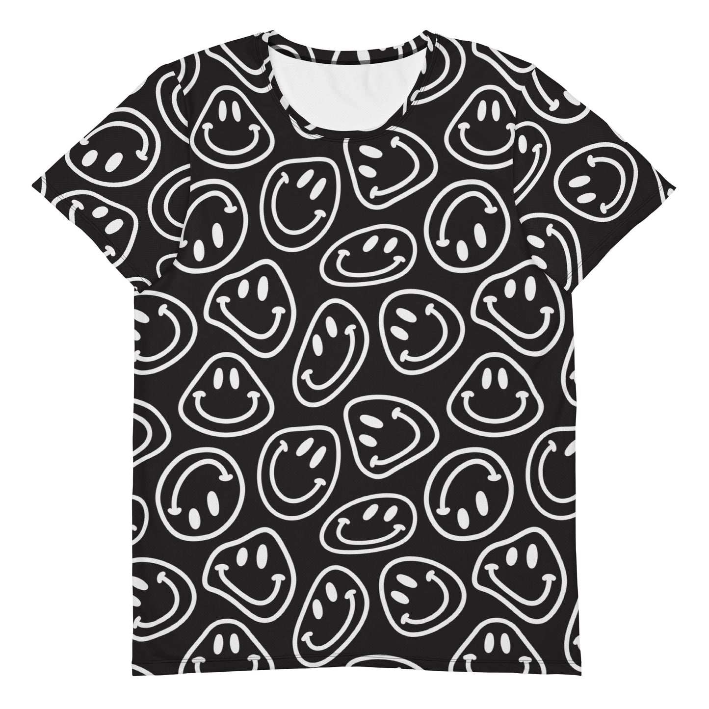 B&W Smiles Athletic T-shirt