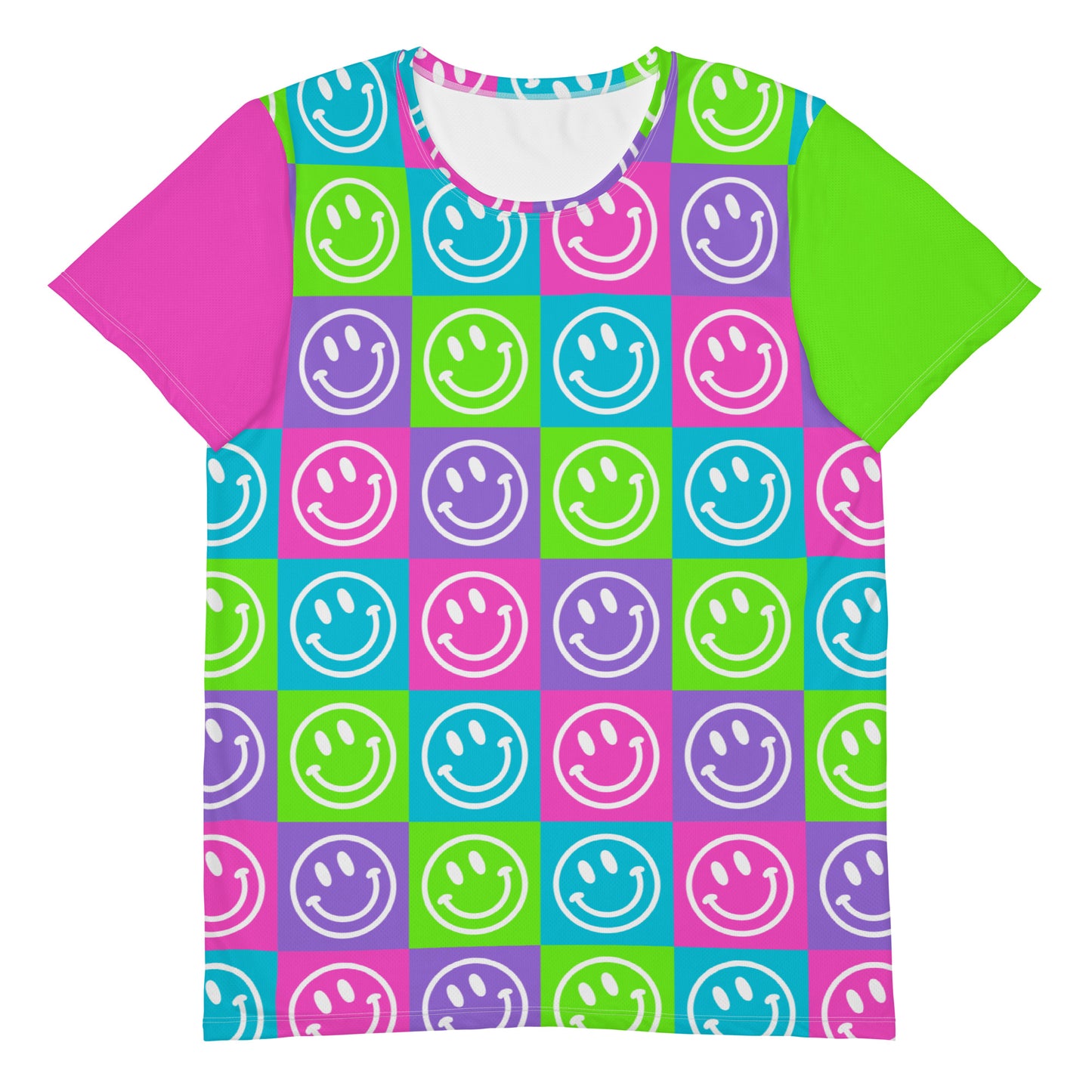 Bright Checker Smile Athletic T-shirt