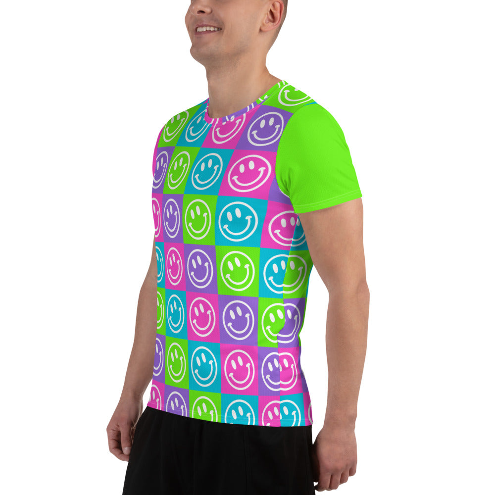 Bright Checker Smile Athletic T-shirt