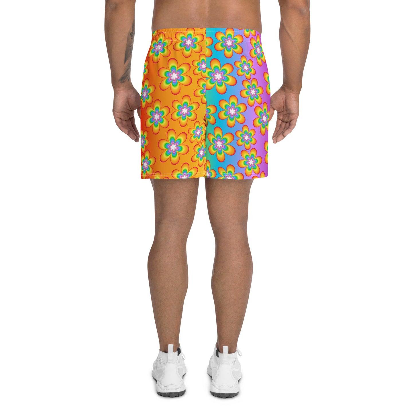 Rainbow Bloom Men's Athletic Shorts