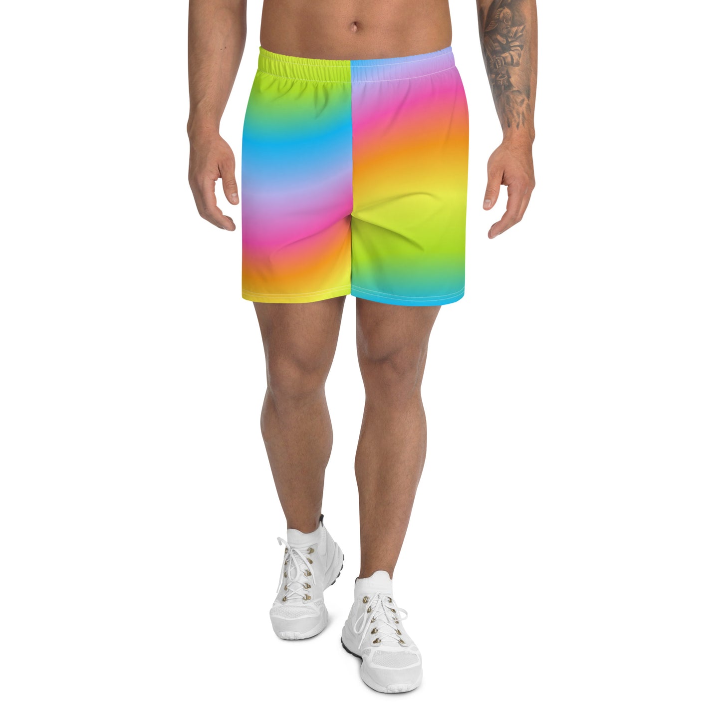 Bright Rainbow Men's Athletic Shorts