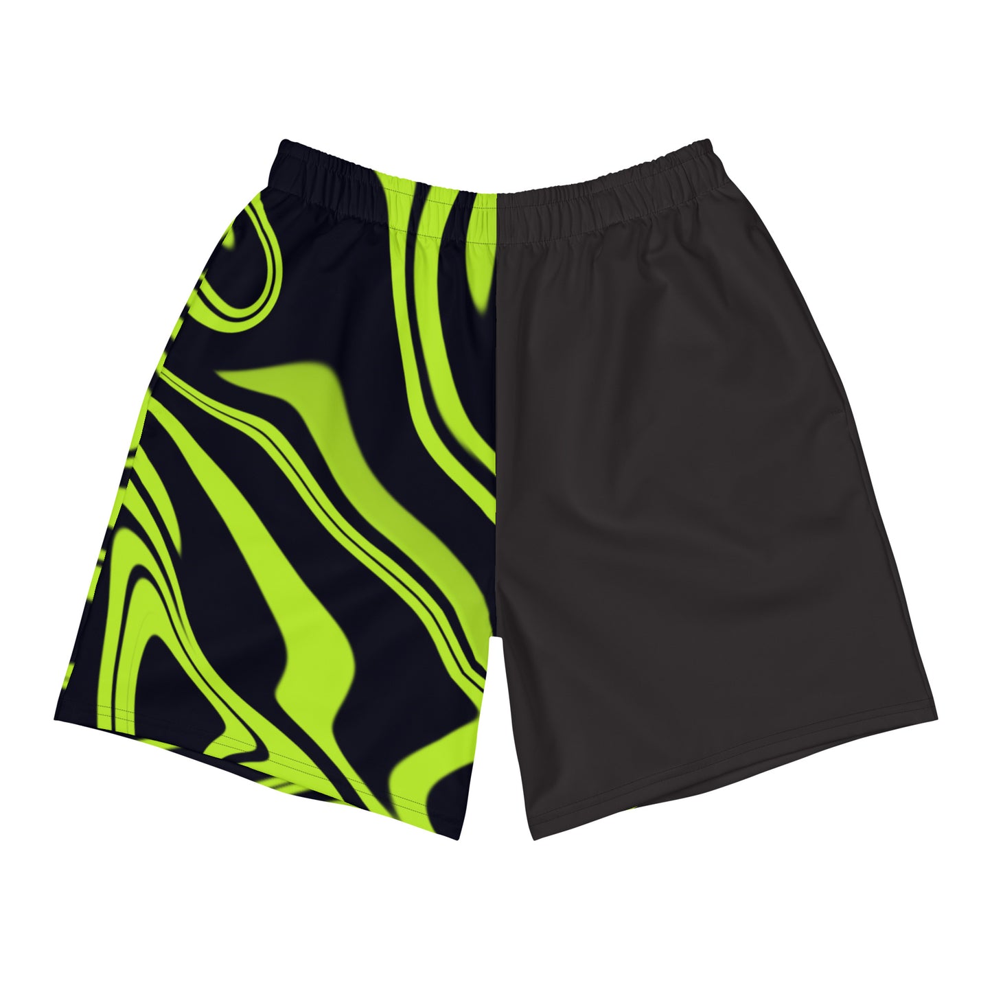 Green Swirl Men's Athletic Shorts