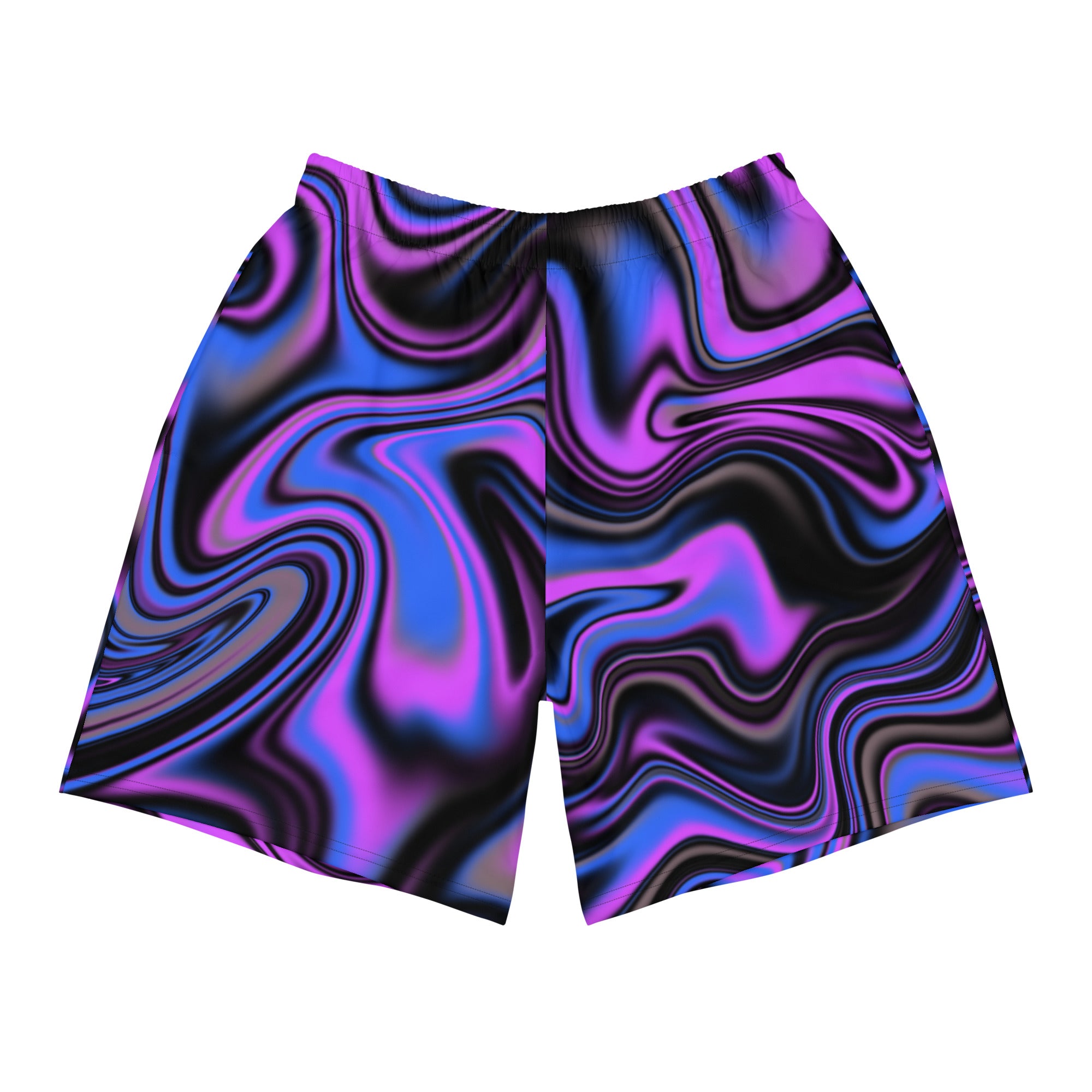 Purple Swirl Men's Athletic Shorts - Main Image