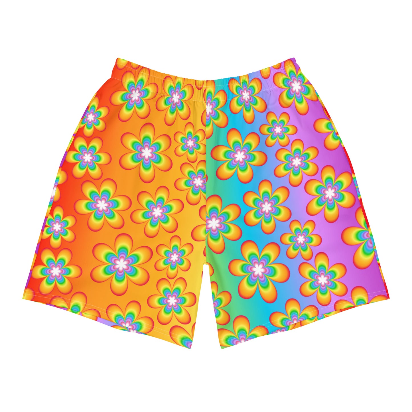 Rainbow Bloom Men's Athletic Shorts