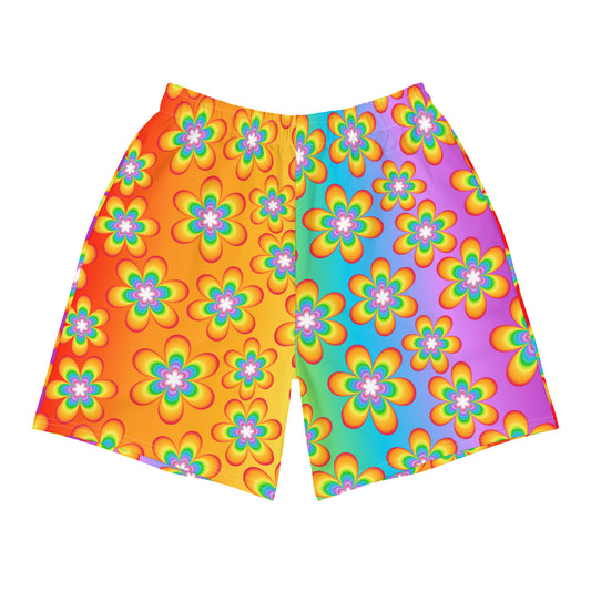 Rainbow Bloom Men's Athletic Shorts