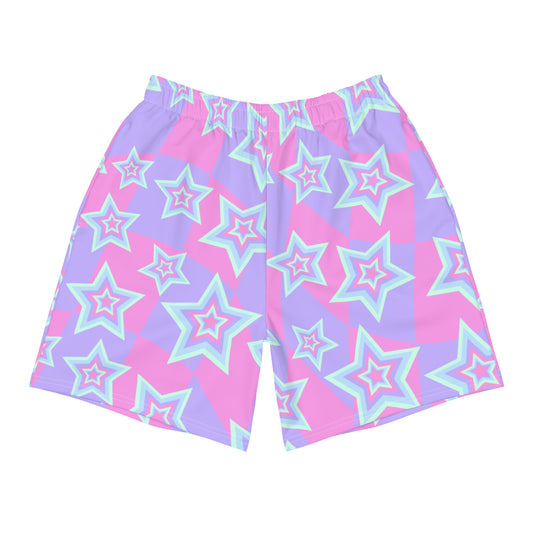 Pastel Stars Men's Athletic Shorts