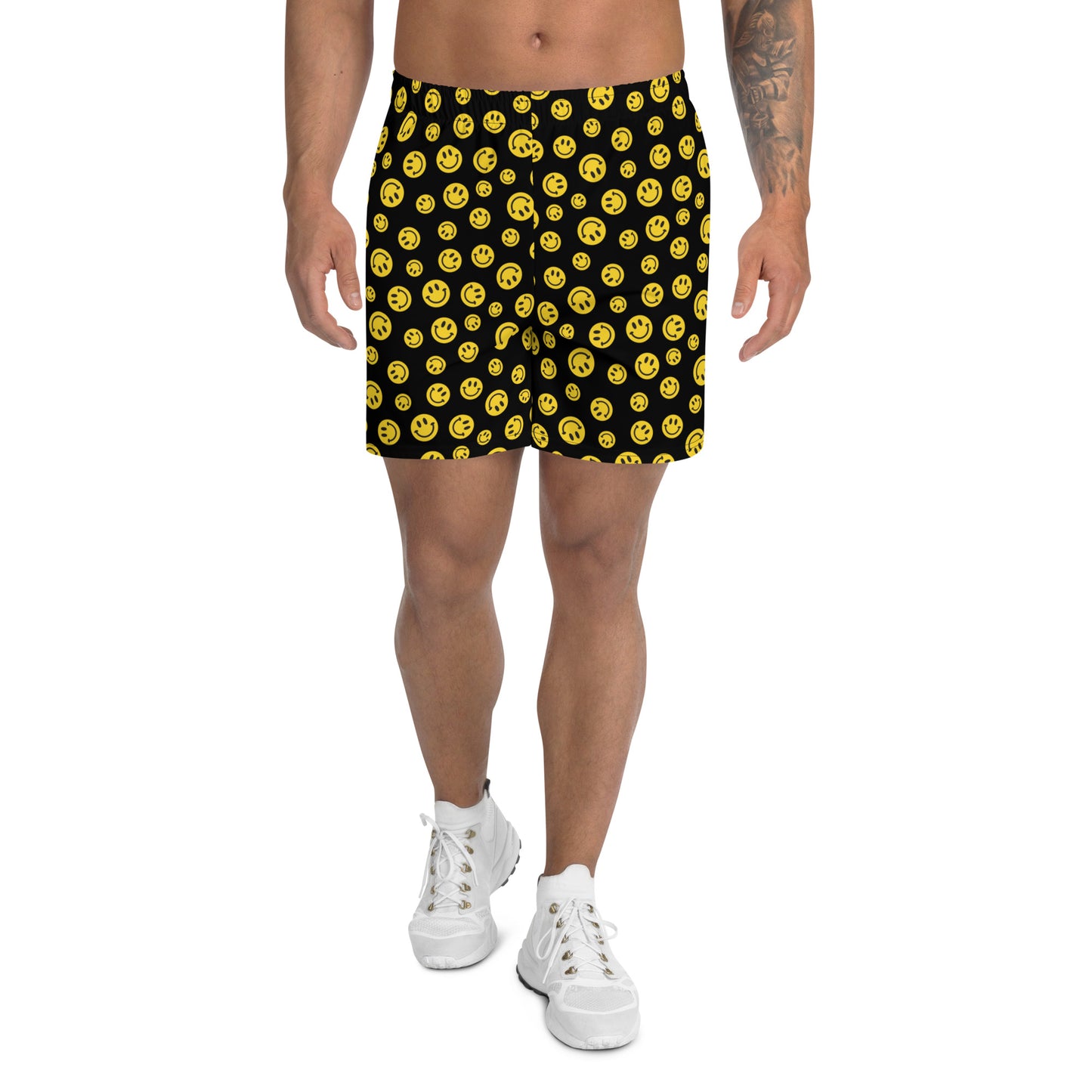 Yellow Smile Men's Athletic Shorts