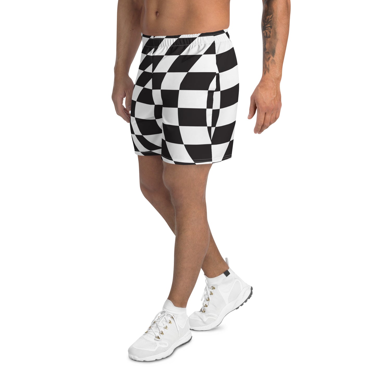 Trippy Checker Men's Athletic Shorts