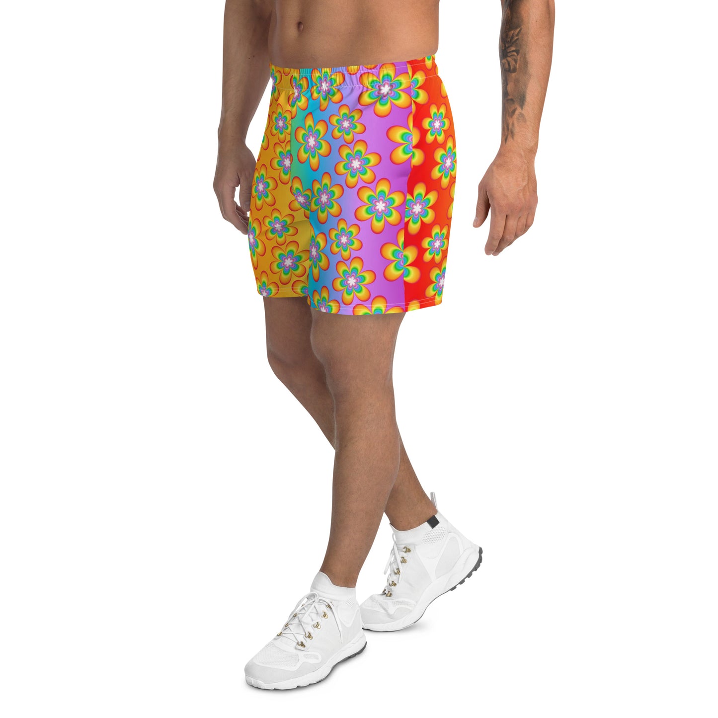 Rainbow Bloom Men's Athletic Shorts