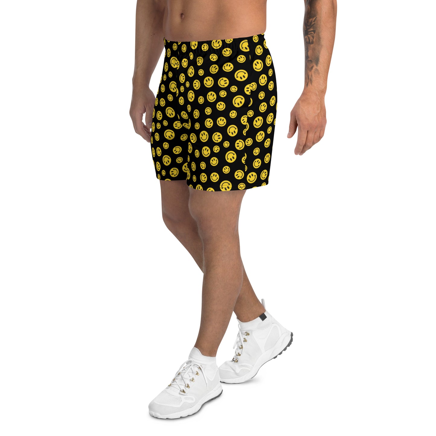 Yellow Smile Men's Athletic Shorts