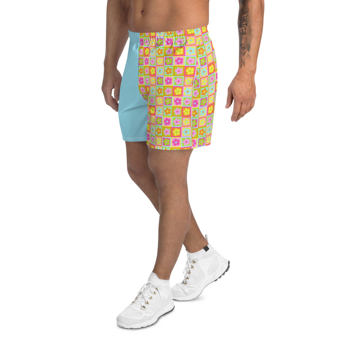 Full Bloom | Light Blue Men's Athletic Shorts