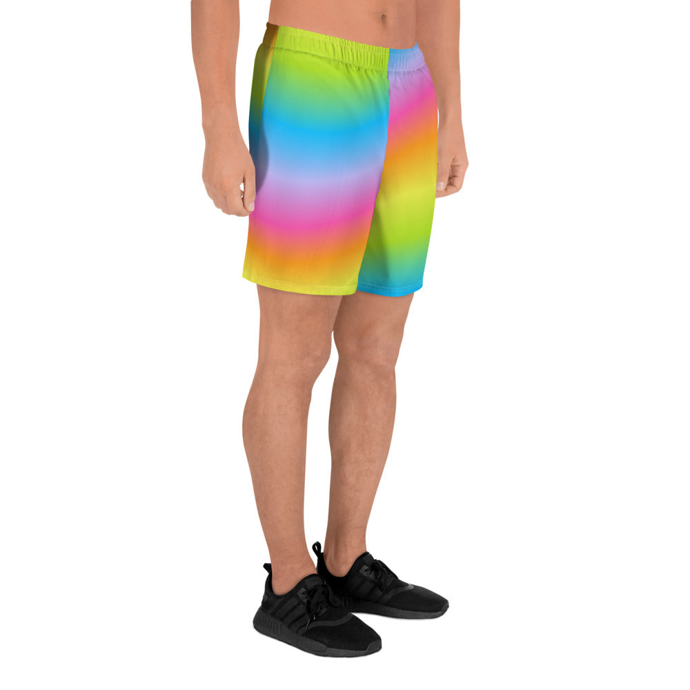 Bright Rainbow Men's Athletic Shorts