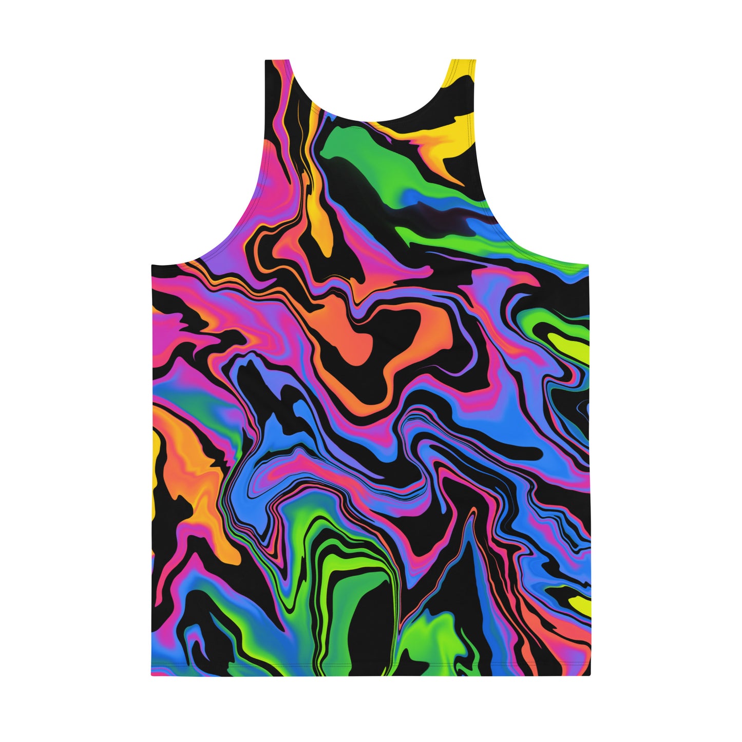 Dark Rainbow Swirl Tank Top