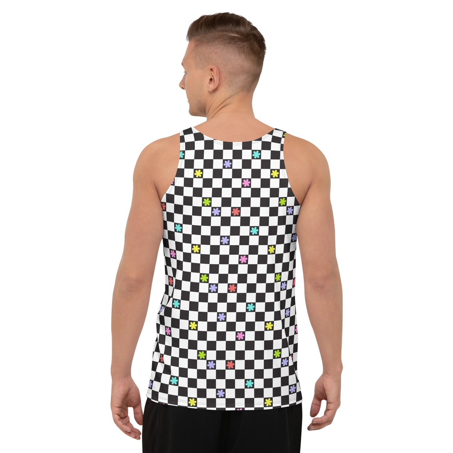 Checkered Flowers Tank Top