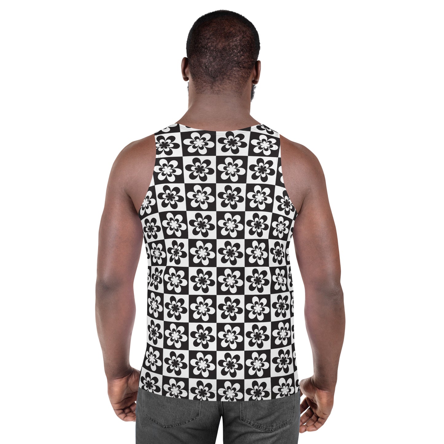 B&W Checker Daisy Tank Top