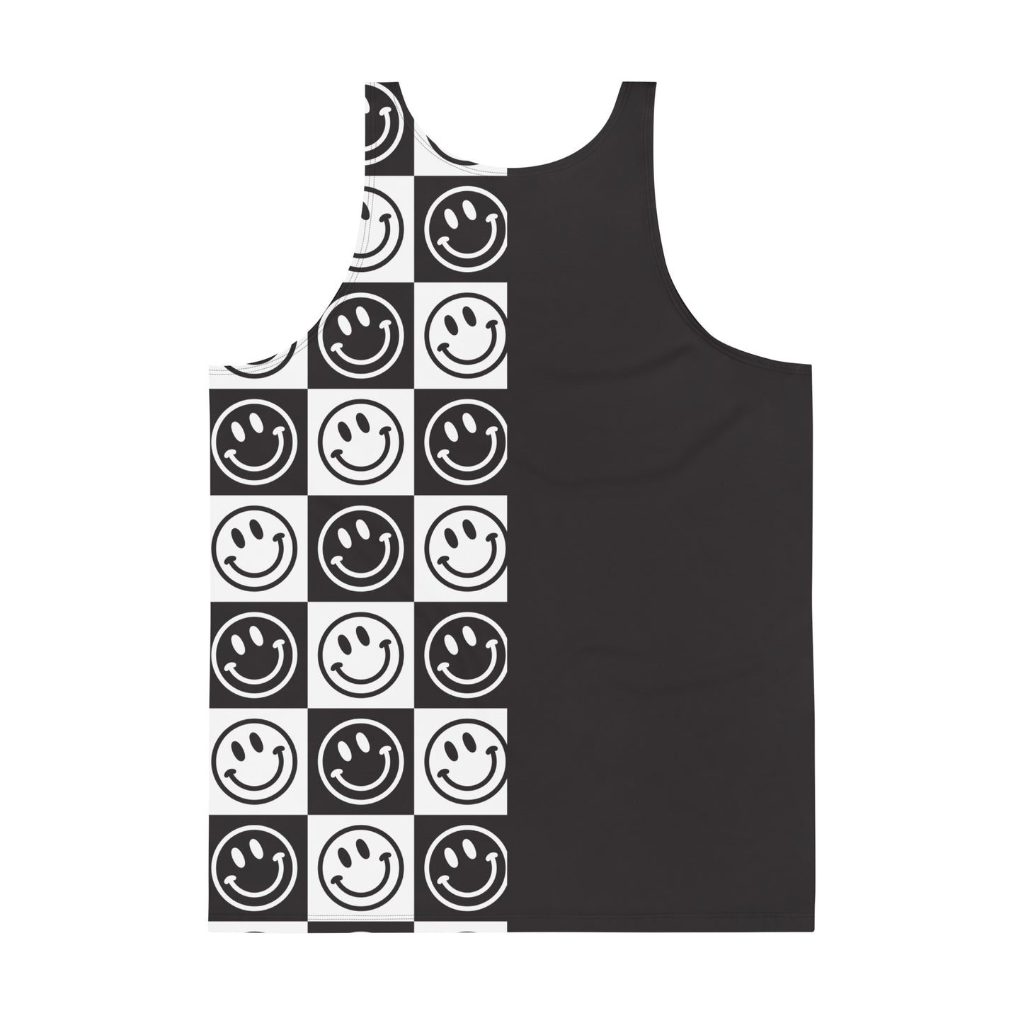 B&W Split Checker Smiles Tank Top