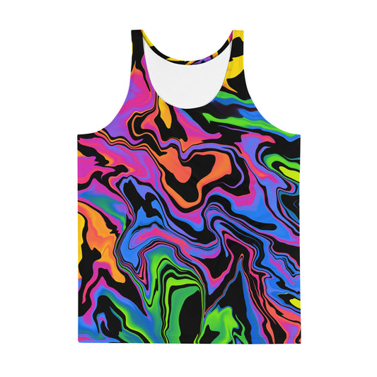 Dark Rainbow Swirl Tank Top