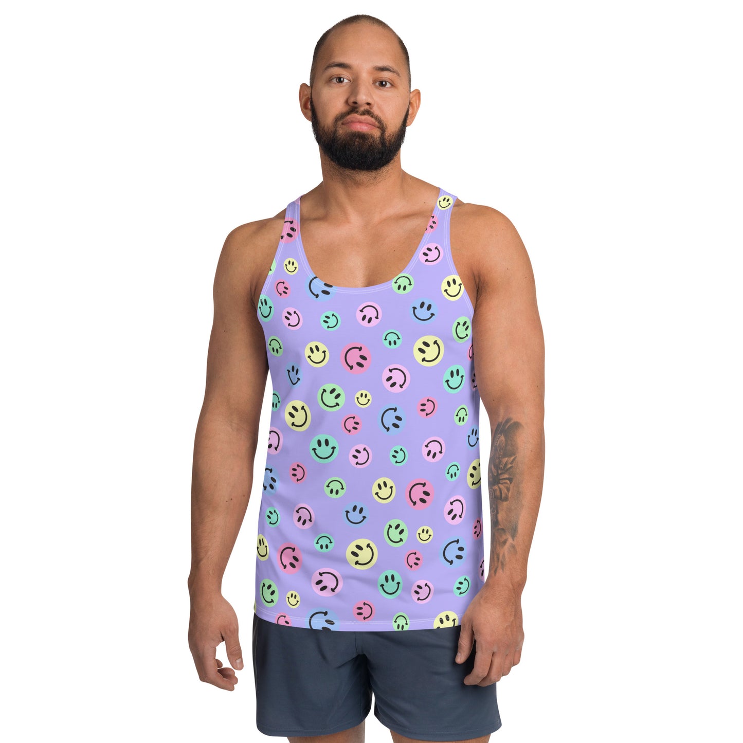 Purple Smiles Pastel Tank Top