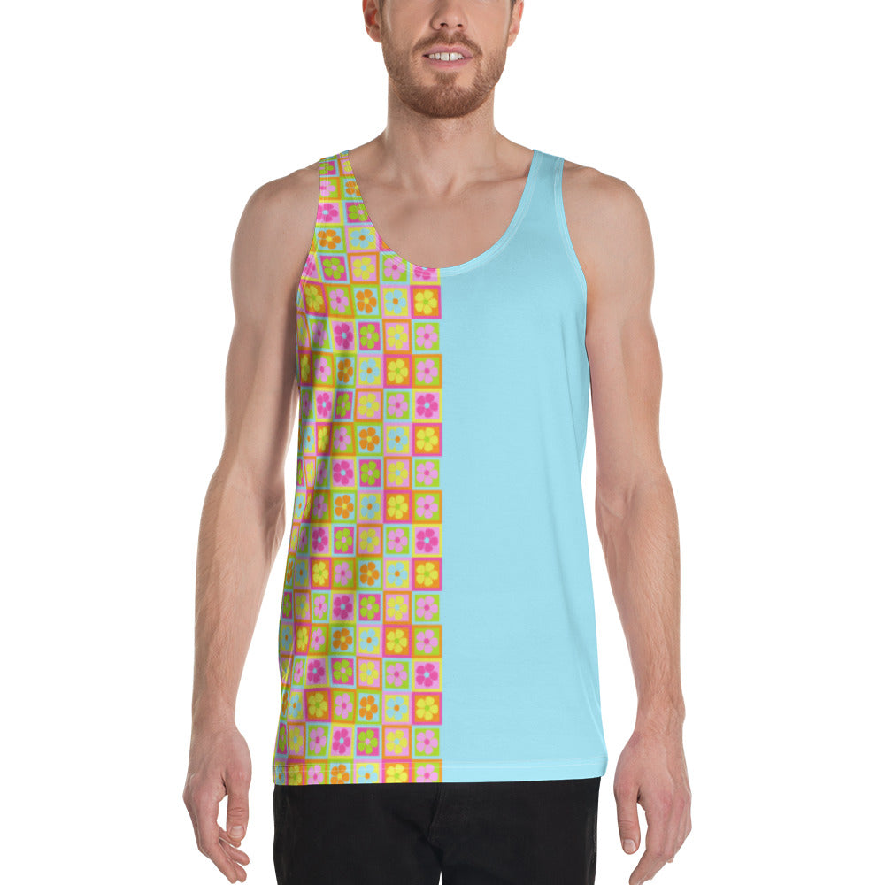 Full Bloom | Light Blue Tank Top