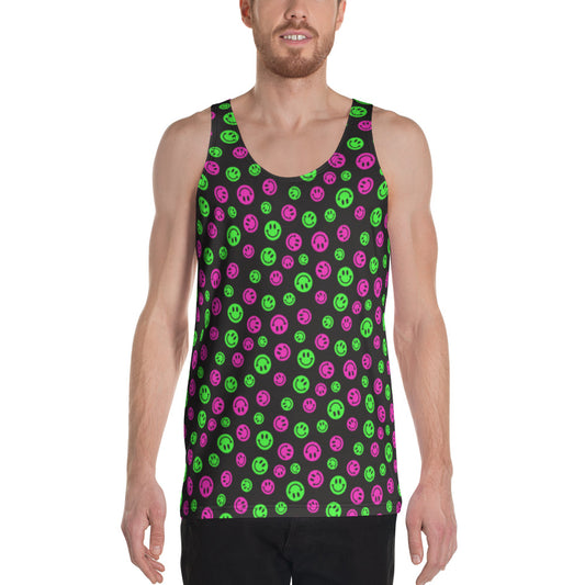 Pink & Green Smiles Tank Top