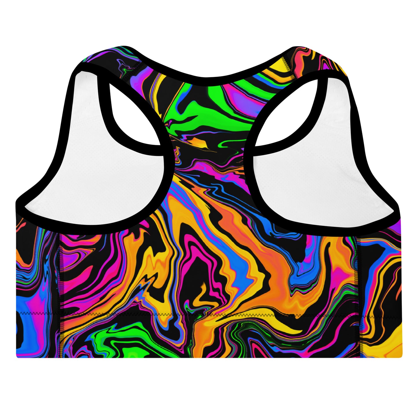 Dark Rainbow Padded Sports Bra