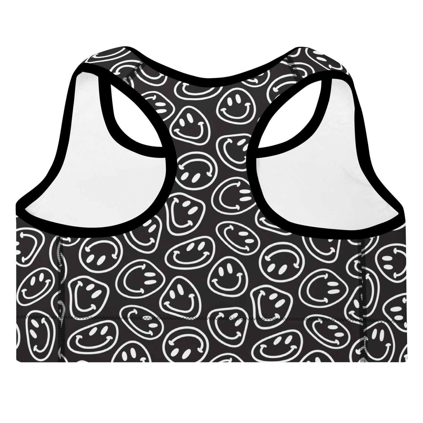 B&W Smiles Padded Sports Bra