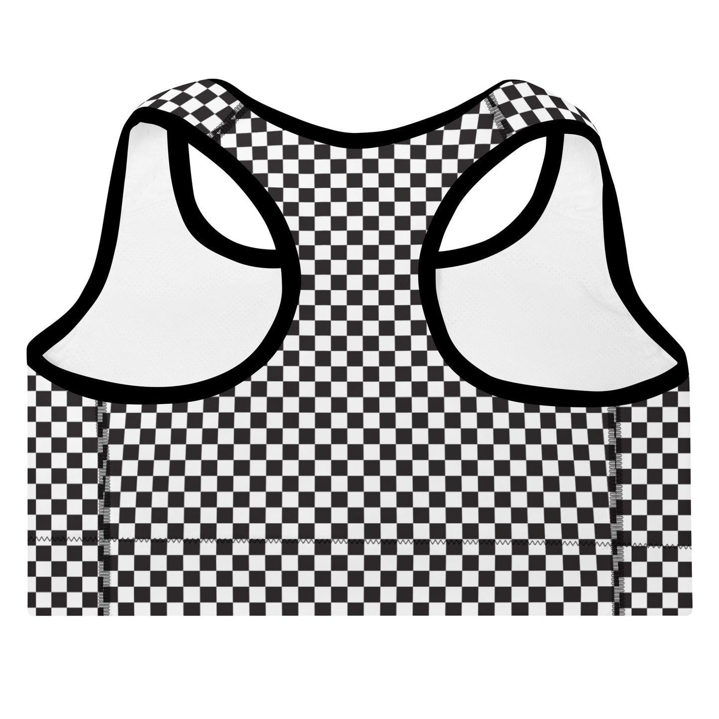 Checkered Padded Sports Bra