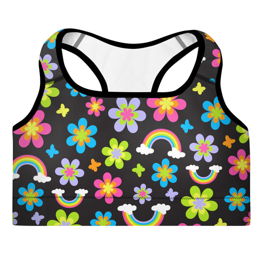 Funky Town Black Padded Sports Bra