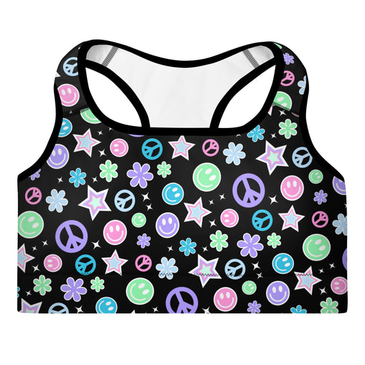 Dark N Groovy Padded Sports Bra