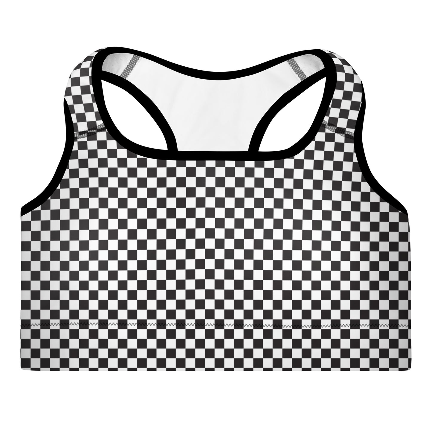 Checkered Padded Sports Bra