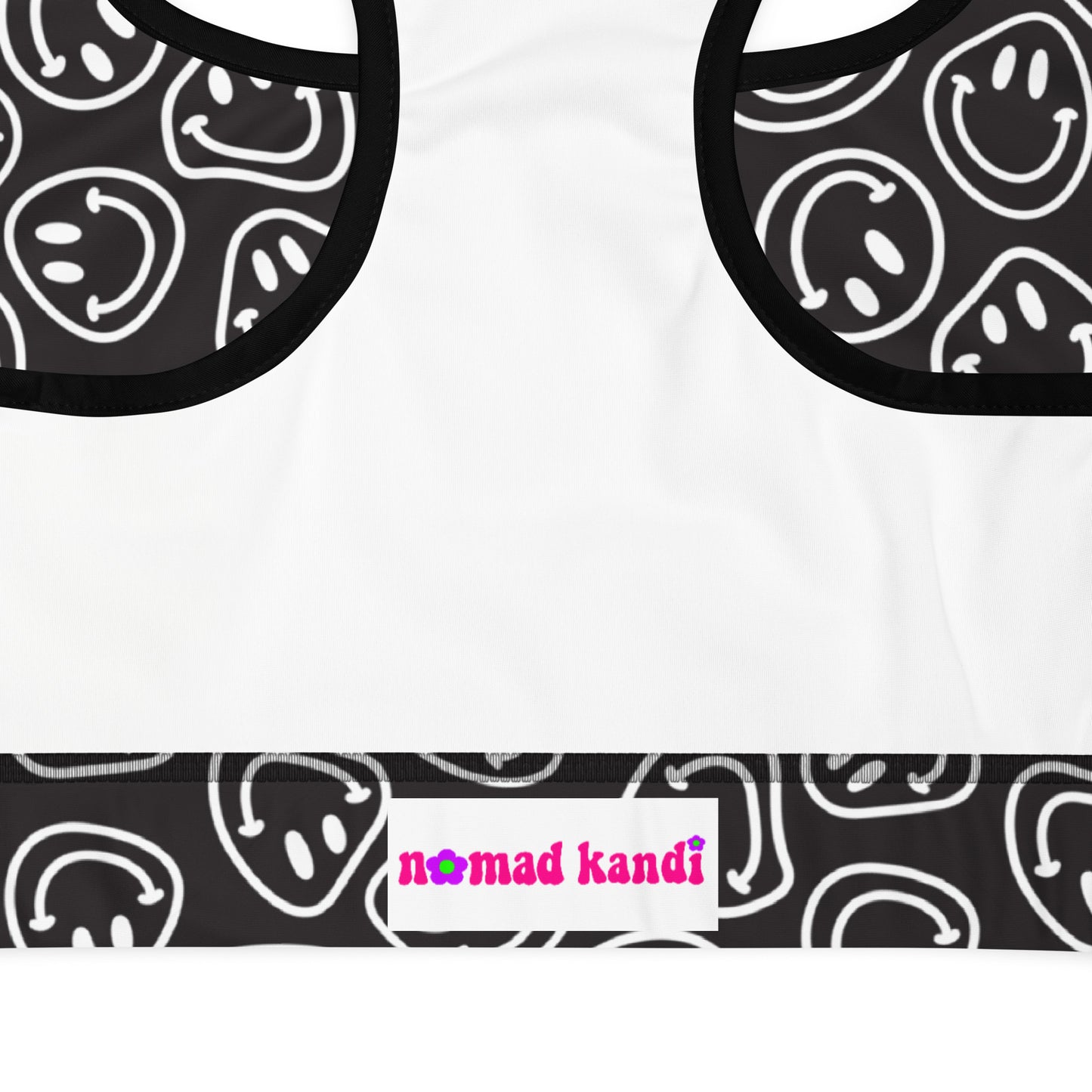 B&W Smiles Padded Sports Bra