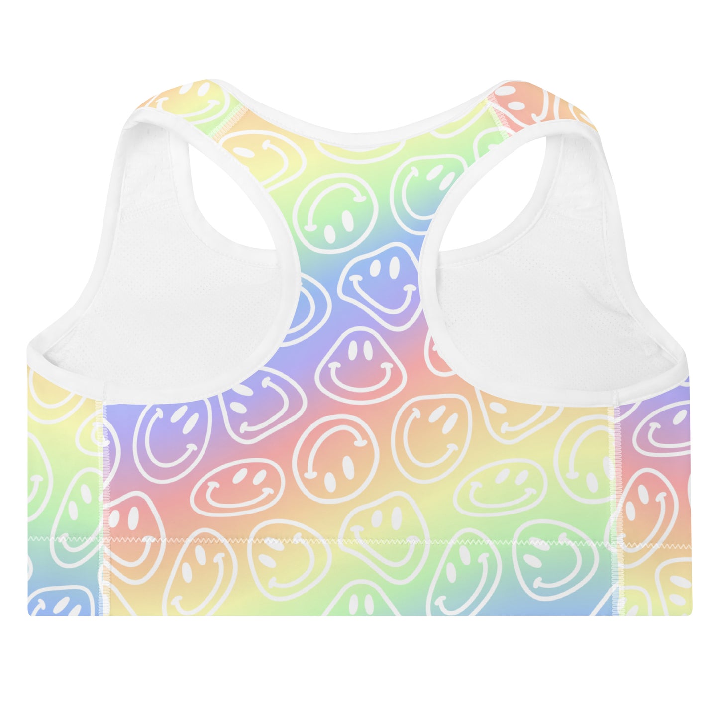 Pastel Smiles Padded Sports Bra