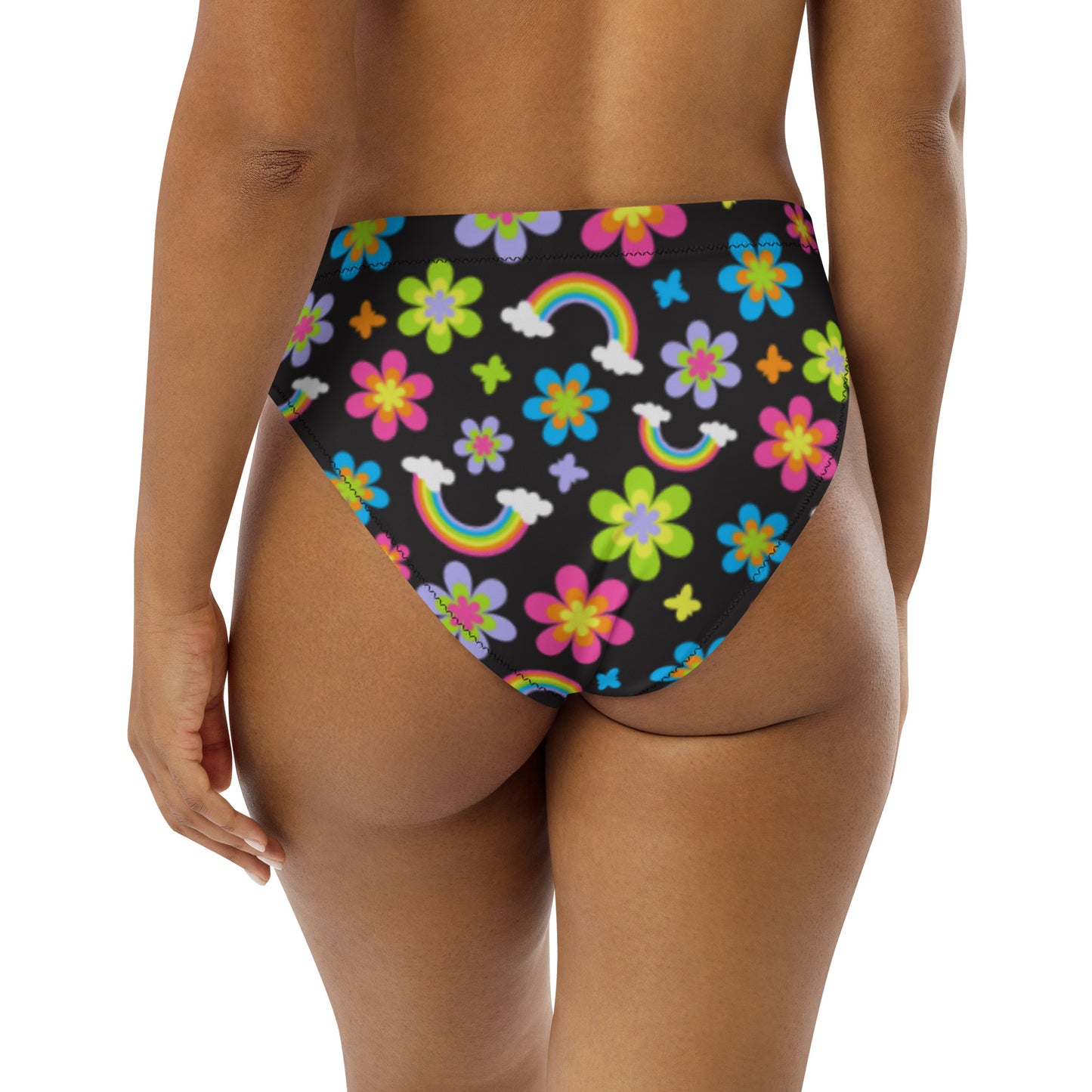 Funky Town Black High-Waisted Bikini Bottom