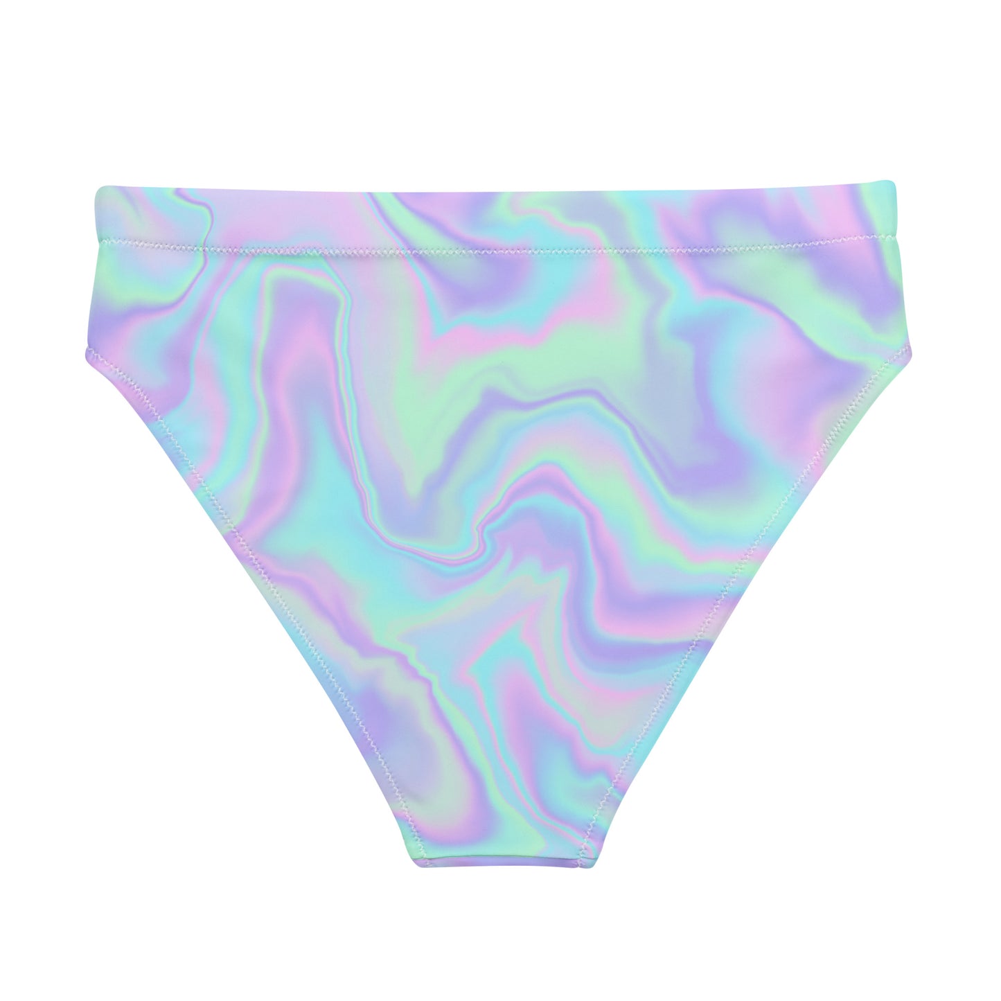 Pastel Watercolor High-Waisted Bikini Bottom