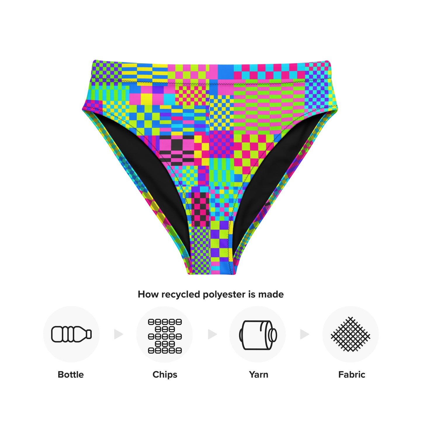 Glitch High-Waisted Bikini Bottom