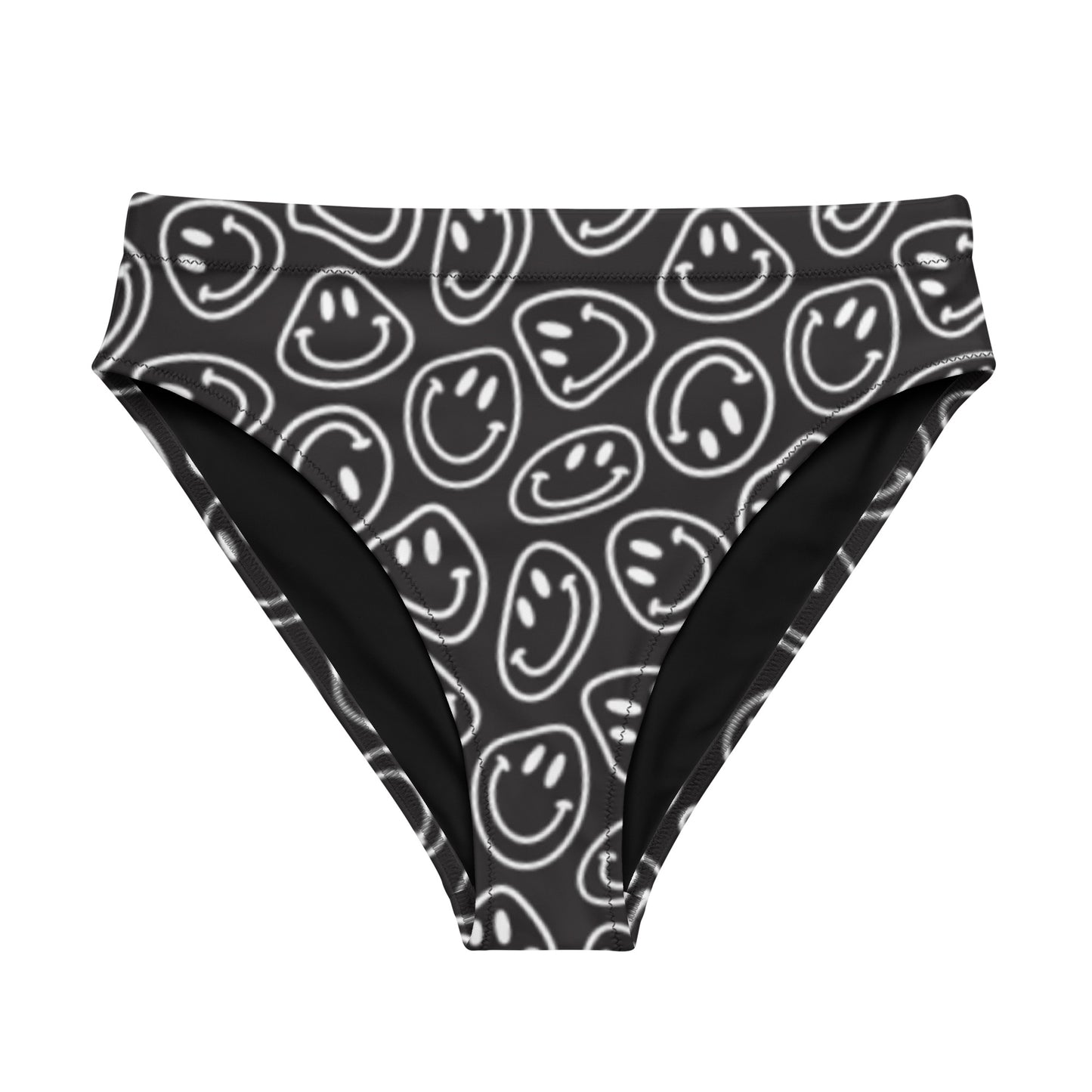 B&W Smiles High-Waisted Bikini Bottom