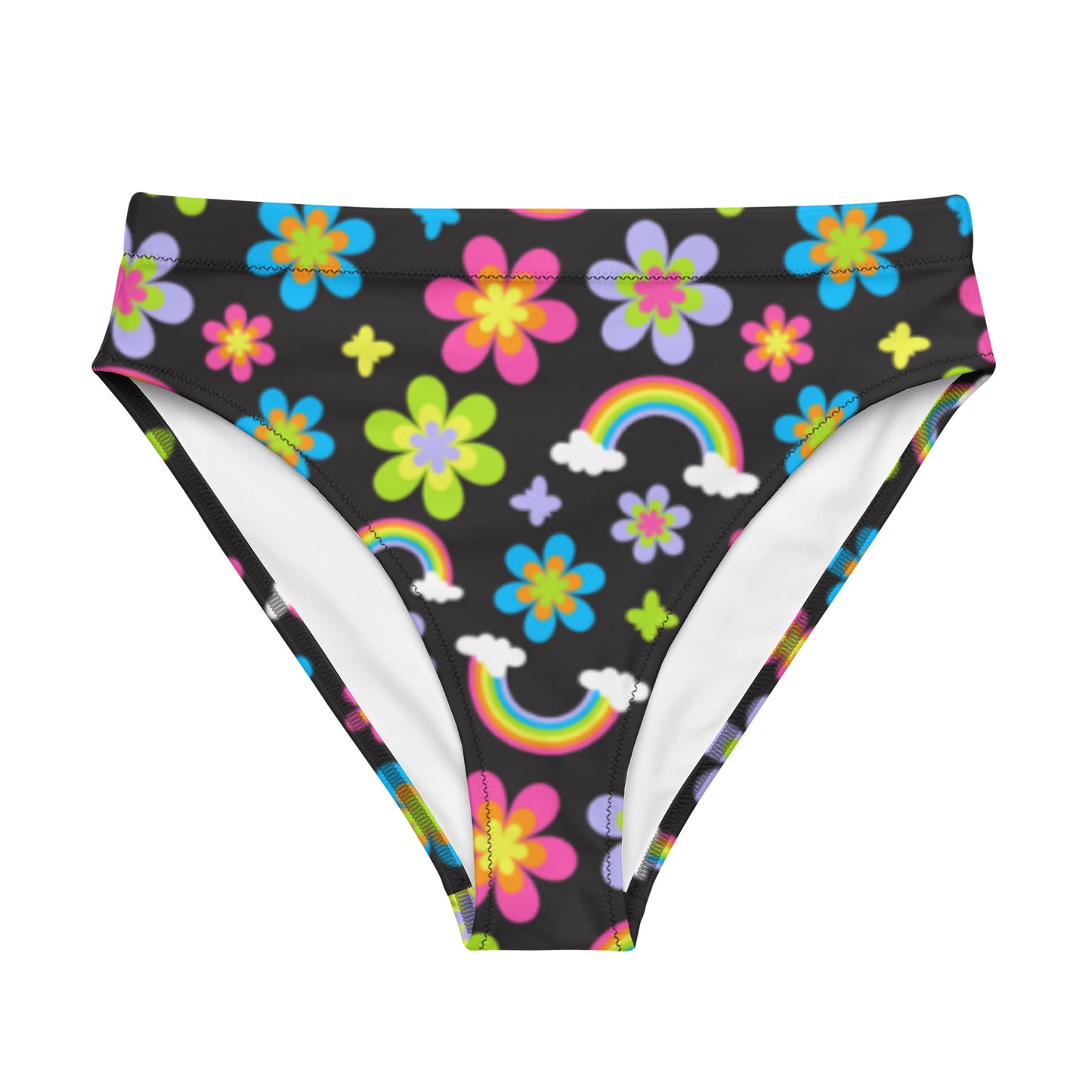 Funky Town Black High-Waisted Bikini Bottom