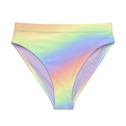 Rainbow Sherbet High-Waisted Bikini Bottom