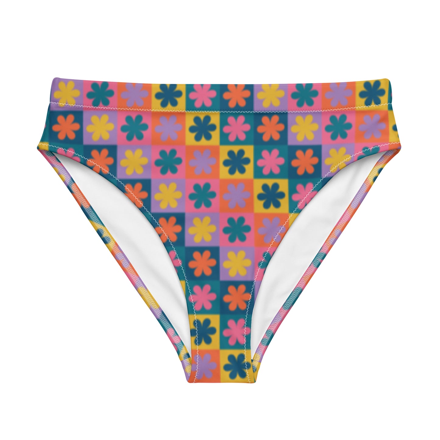 Retro Daisy High-Waisted Bikini Bottom