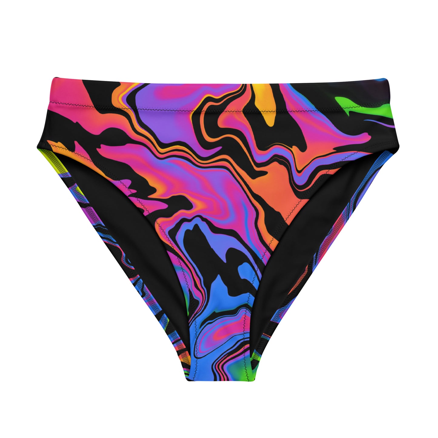 Dark Rainbow High-Waisted Bikini Bottom