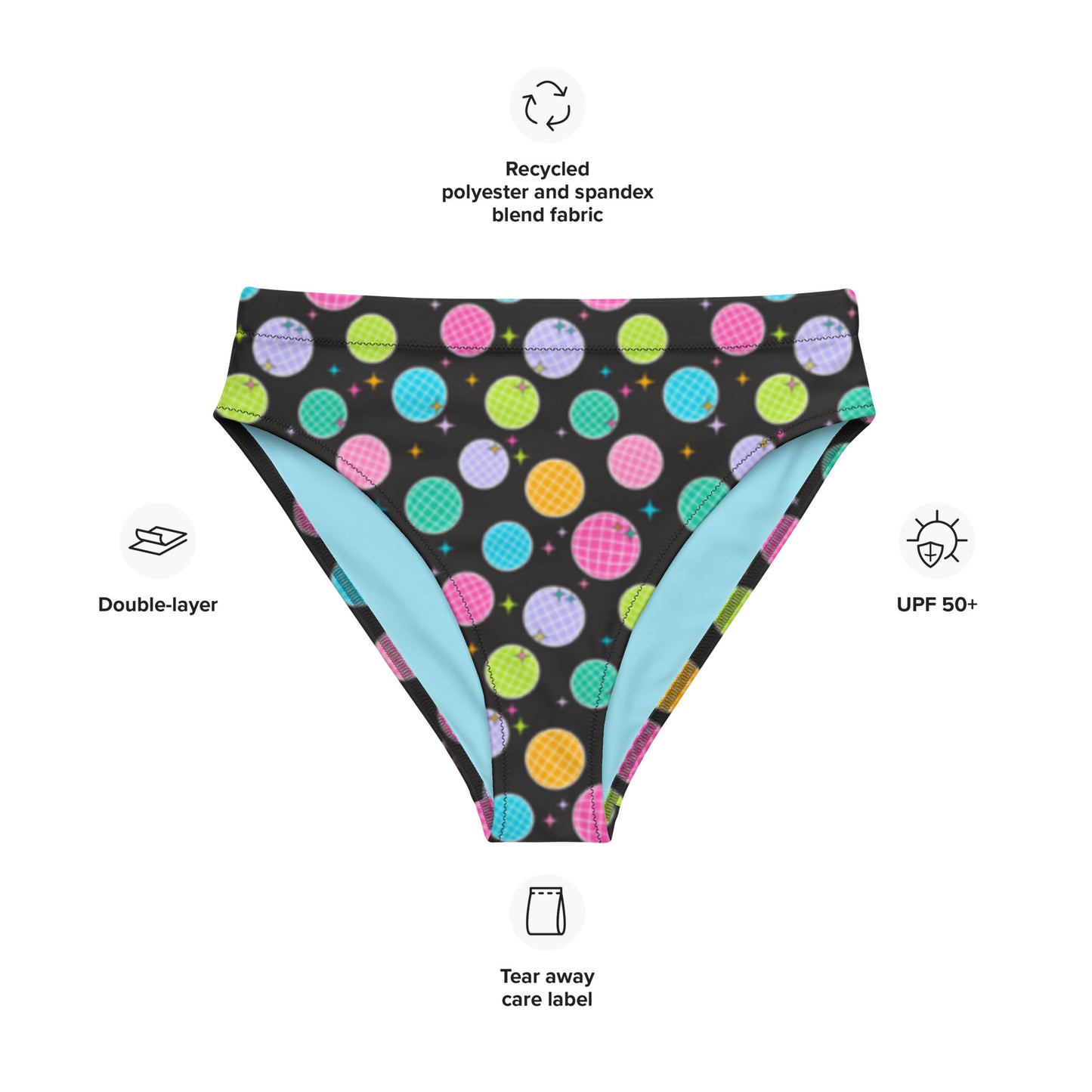 Disco High-Waisted Bikini Bottom