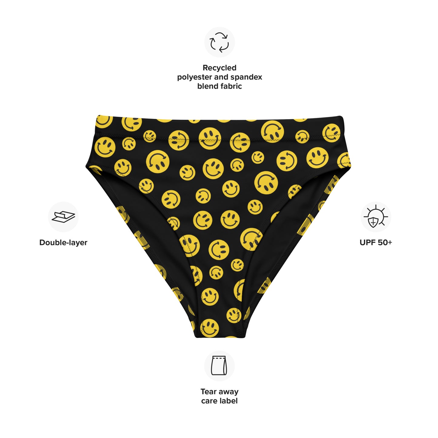 Yellow Smile High-Waisted Bikini Bottom