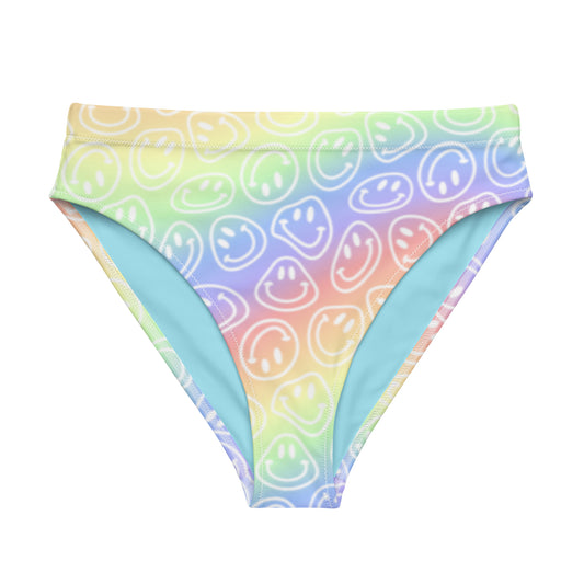 Pastel Smiles High-Waisted Bikini Bottom