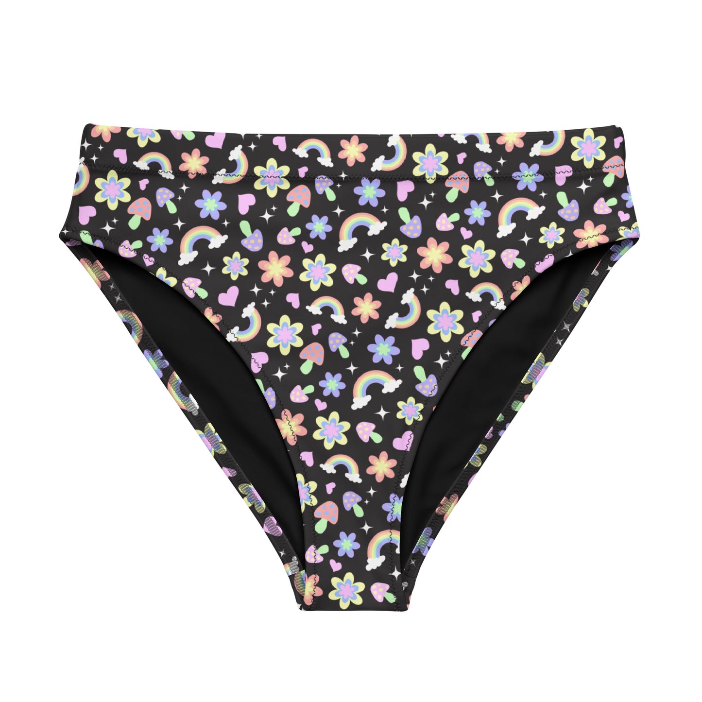 Dark Garden High-Waisted Bikini Bottom