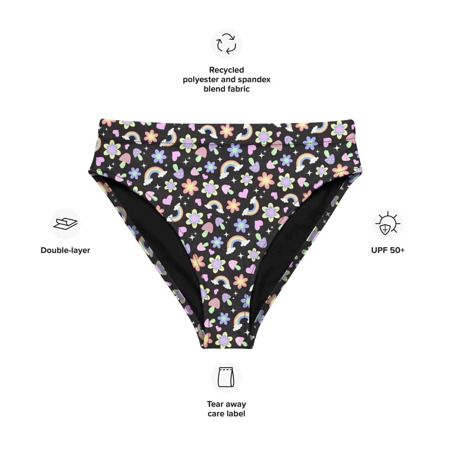 Dark Garden High-Waisted Bikini Bottom