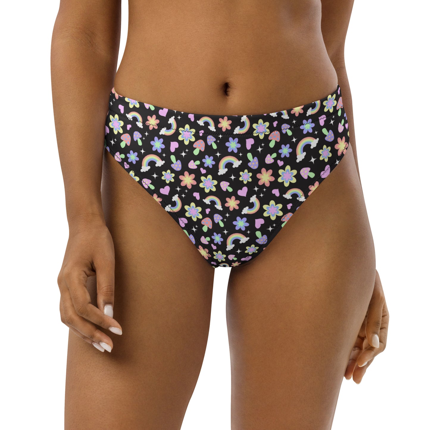 Dark Garden High-Waisted Bikini Bottom