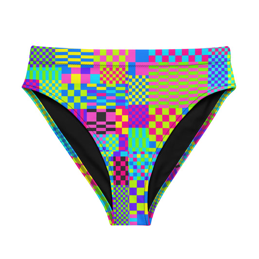 Glitch High-Waisted Bikini Bottom