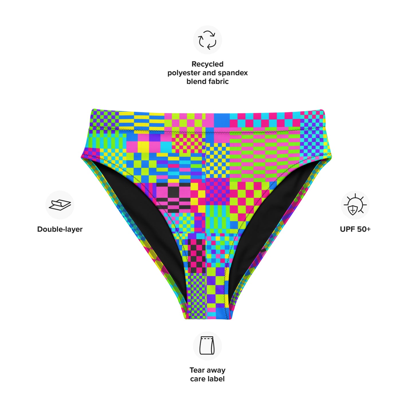 Glitch High-Waisted Bikini Bottom